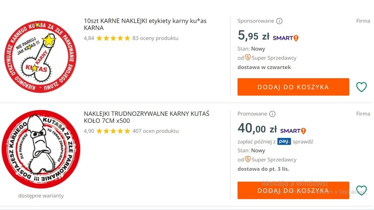 lengyel webshop illetlen matricákat árul